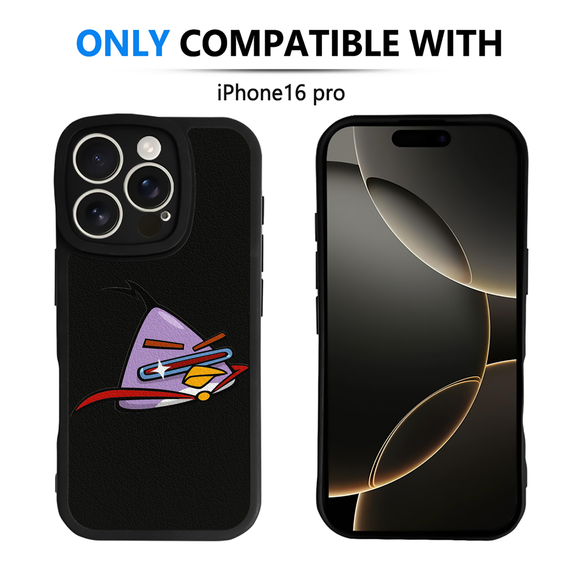 （画像用） Angry Birds アングリーバード 【iPhone 16シリーズ対応】シリコンスマホケース（レザー調） 材質：シリコン